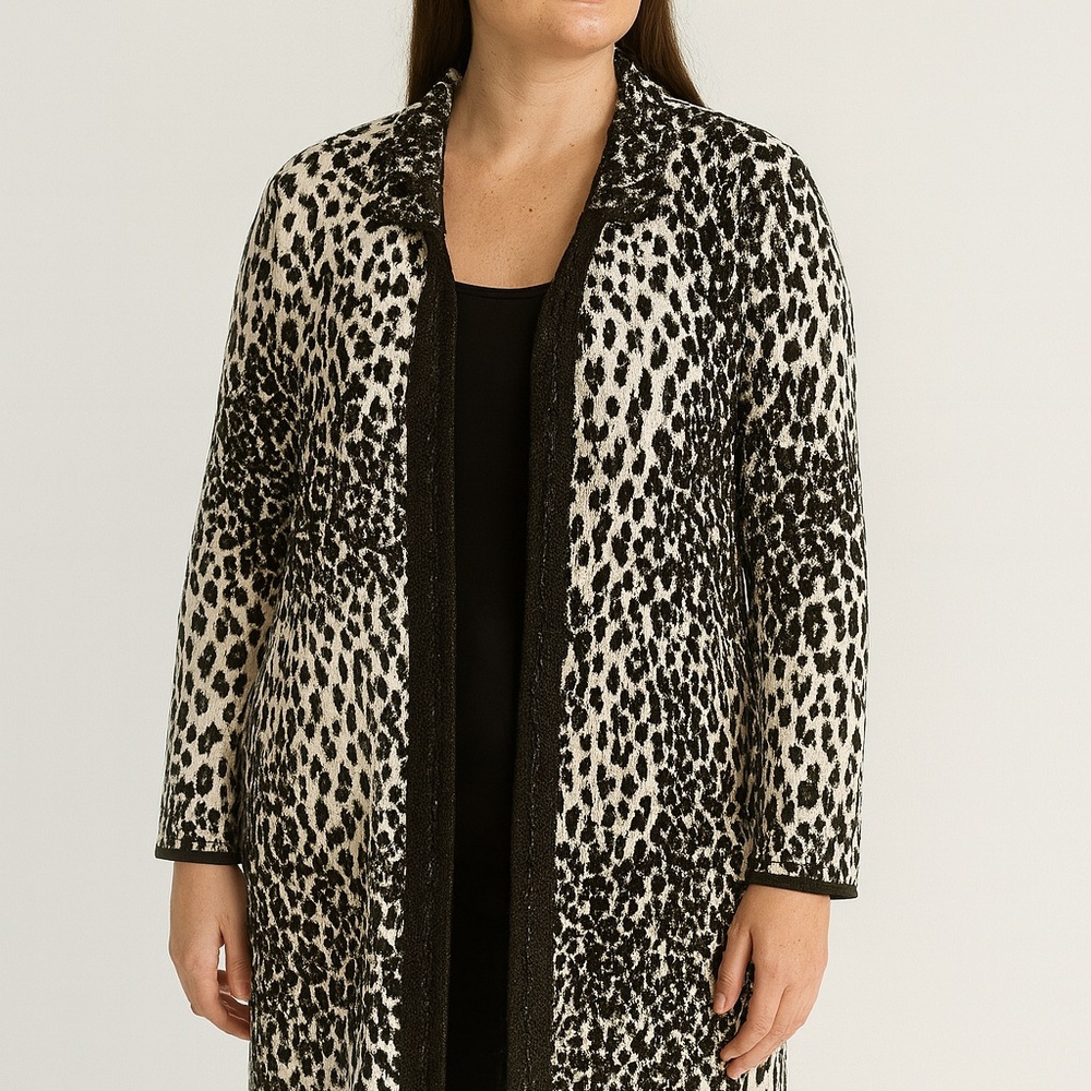 Leopard Print Long Cardigan